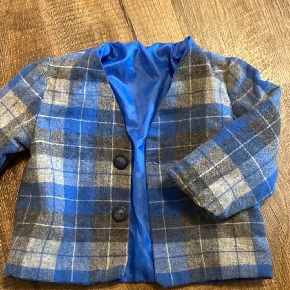 Plaid Blue Kids Blazer